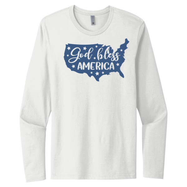 God Bless America 2 - Unisex Premium Cotton Long Sleeve T-Shirt Thumbnail