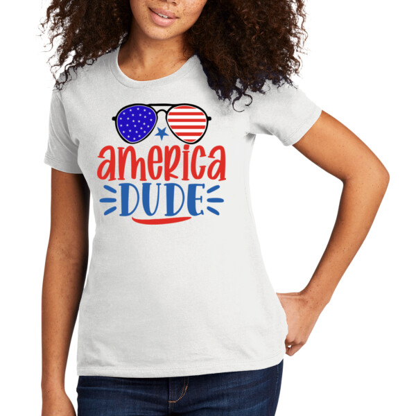 American Dude - Women's Premium Cotton T-Shirt Thumbnail