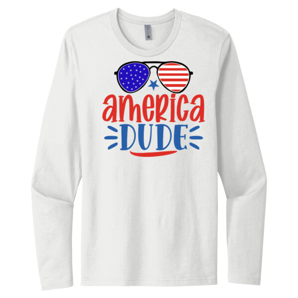 American Dude - Unisex Premium Cotton Long Sleeve T-Shirt Thumbnail