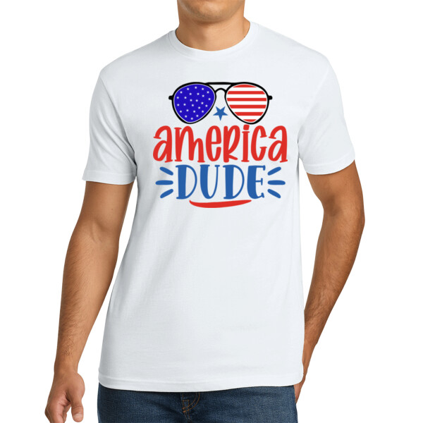 American Dude - Unisex Premium Cotton T-Shirt Thumbnail