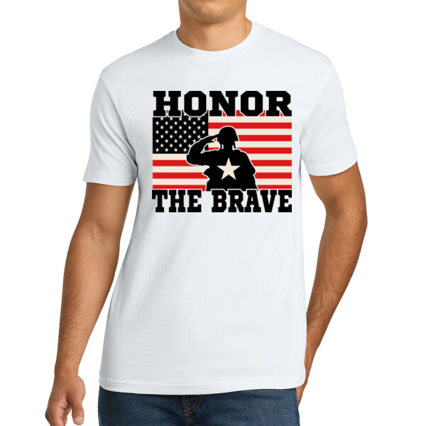 Honor the Brave - Unisex Premium Cotton T-Shirt Thumbnail