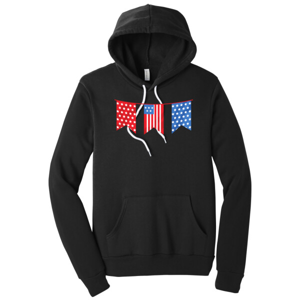 USA Three Flags - Unisex Premium Fleece Pullover Hoodie Thumbnail