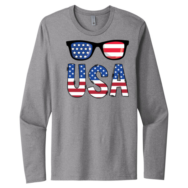 Cool USA - Unisex Premium Cotton Long Sleeve T-Shirt Thumbnail