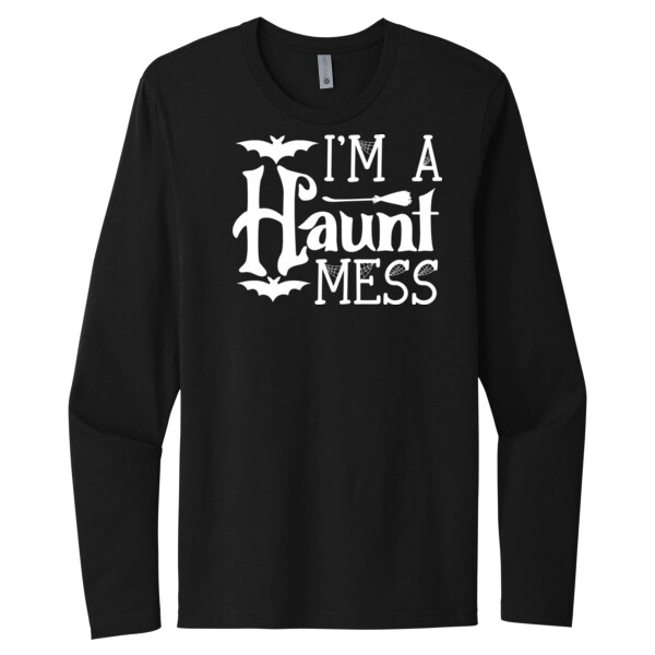 I'm a Haunt Mess - Unisex Premium Cotton Long Sleeve T-Shirt Thumbnail