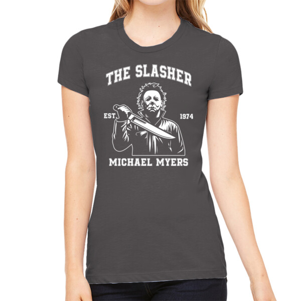 Michael Myers - Women's Premium Cotton Slim Fit T-Shirt Thumbnail
