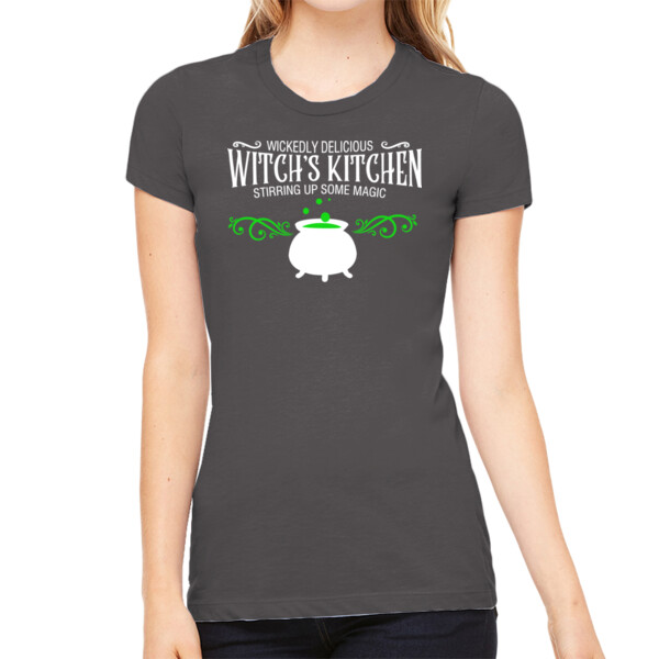 Witch's Kitchen - Women's Premium Cotton Slim Fit T-Shirt Thumbnail