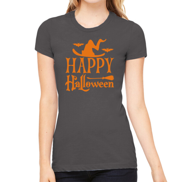 Happy Halloween - Women's Premium Cotton Slim Fit T-Shirt Thumbnail