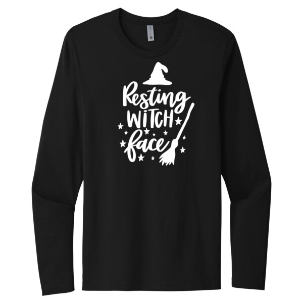 Resting Witch Face - Unisex Premium Cotton Long Sleeve T-Shirt Thumbnail