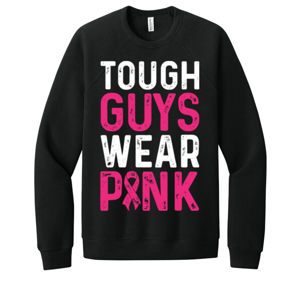 Tough Guys Wear Pink - Unisex Premium Fleece Crew Sweatshirt Thumbnail