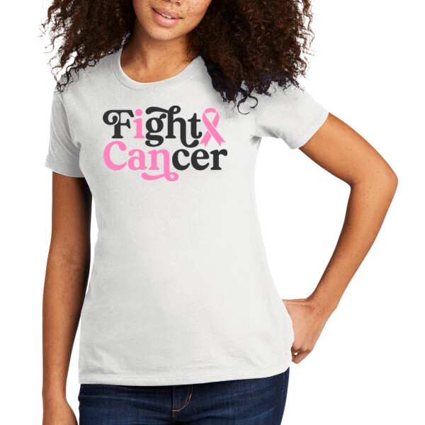 Fight Cancer - Women's Premium Cotton T-Shirt Thumbnail