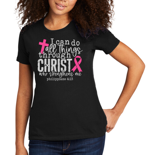 All Things Through Christ - Women's Premium Cotton T-Shirt Thumbnail