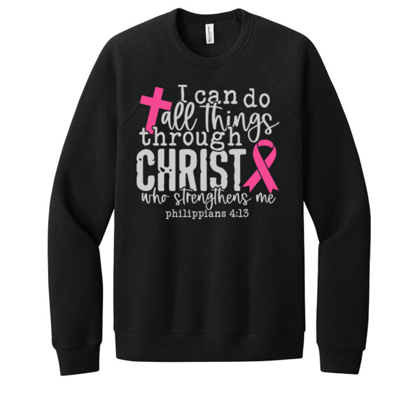 All Things Through Christ - Unisex Premium Fleece Crew Sweatshirt Thumbnail