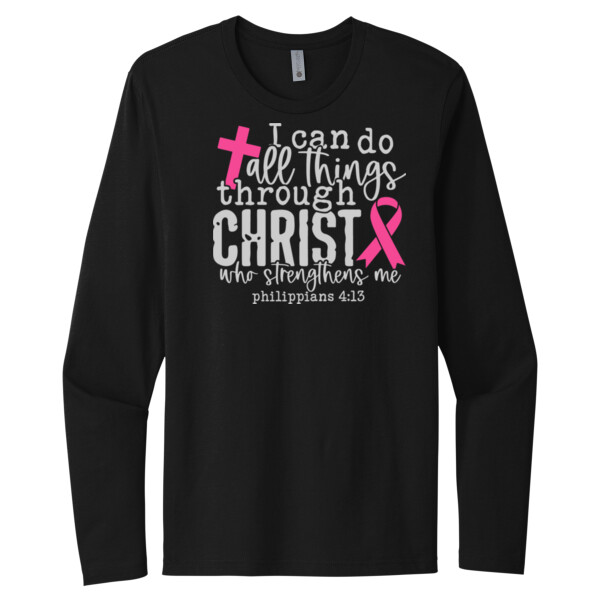 All Things Through Christ - Unisex Premium Cotton Long Sleeve T-Shirt Thumbnail
