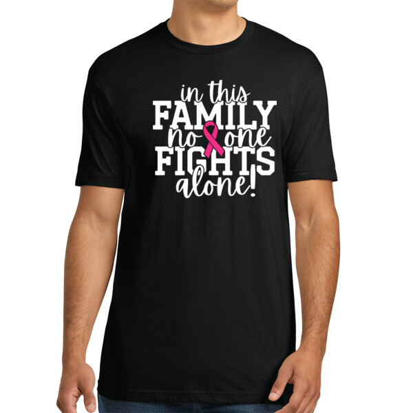 No One Fights Alone - Unisex Premium Cotton T-Shirt Thumbnail