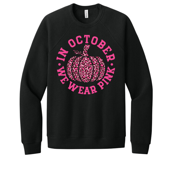 October We Wear Pink - Unisex Premium Fleece Crew Sweatshirt Thumbnail