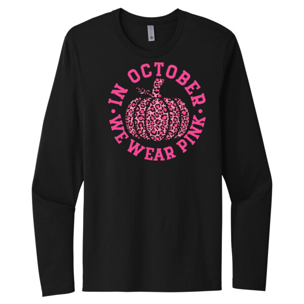 October We Wear Pink - Unisex Premium Cotton Long Sleeve T-Shirt Thumbnail