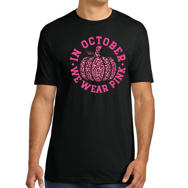 October We Wear Pink - Unisex Premium Cotton T-Shirt Thumbnail