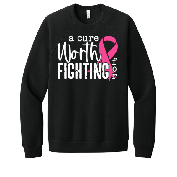 A Cure Worth Fighting For - Unisex Premium Fleece Crew Sweatshirt Thumbnail
