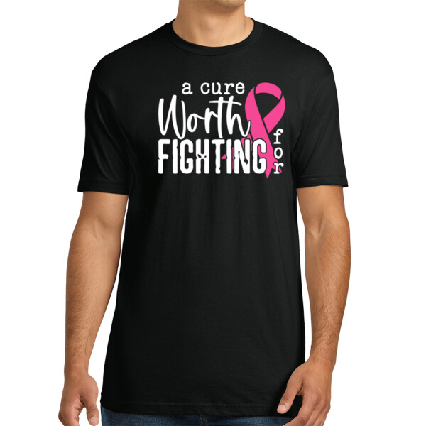 A Cure Worth Fighting For - Unisex Premium Cotton T-Shirt Thumbnail