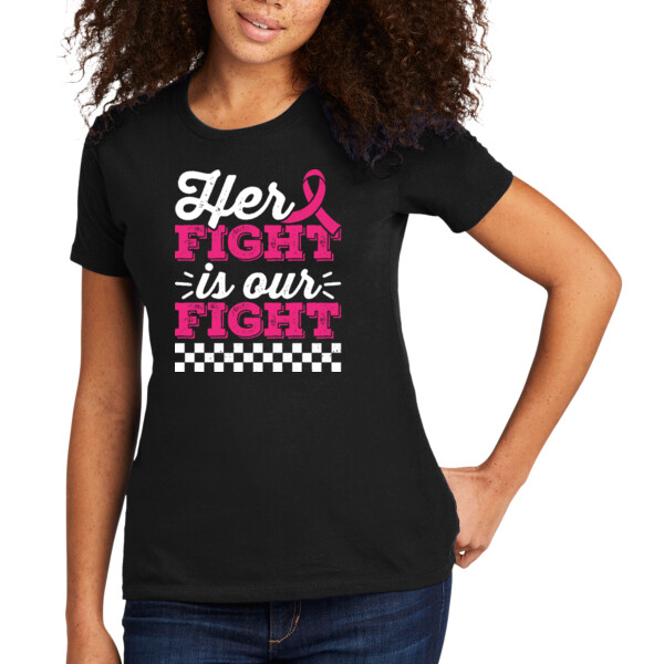 Her Fight is Our Fight - Women's Premium Cotton T-Shirt Thumbnail