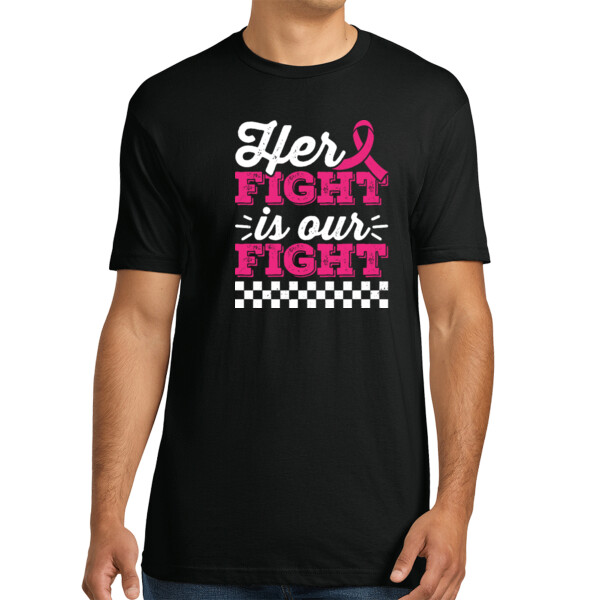 Her Fight is Our Fight - Unisex Premium Cotton T-Shirt Thumbnail