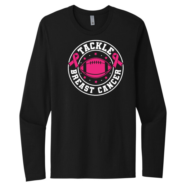 Tackle Breast Cancer - Unisex Premium Cotton Long Sleeve T-Shirt Thumbnail