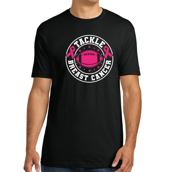 Tackle Breast Cancer - Unisex Premium Cotton T-Shirt Thumbnail