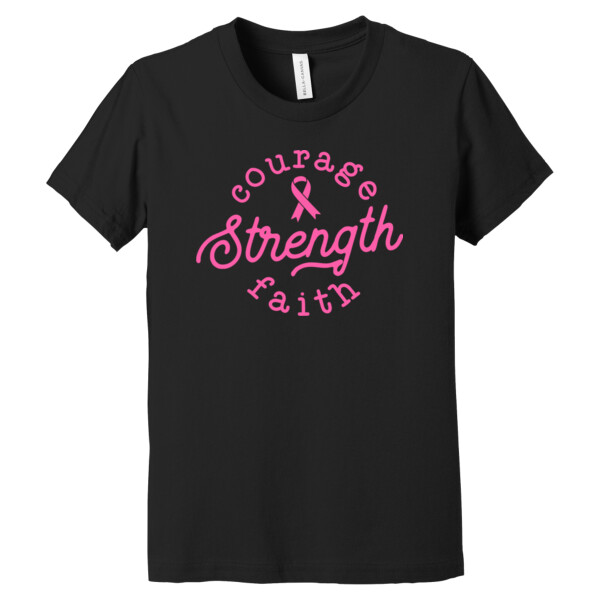 Courage Strength Faith - Youth Premium Cotton T-Shirt Thumbnail