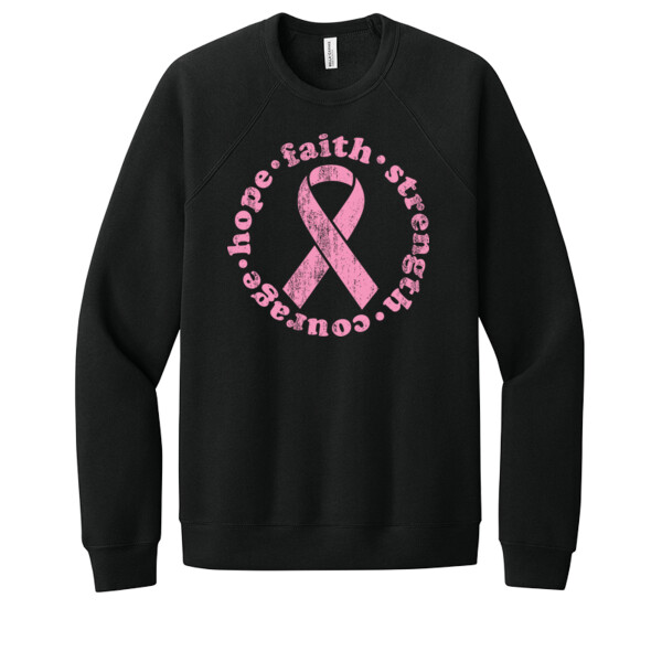 Hope Faith Strength - Unisex Premium Fleece Crew Sweatshirt Thumbnail
