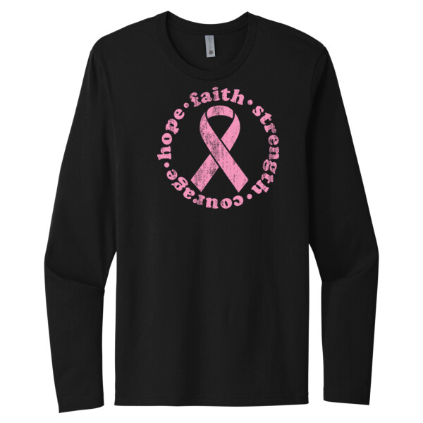 Hope Faith Strength - Unisex Premium Cotton Long Sleeve T-Shirt Thumbnail