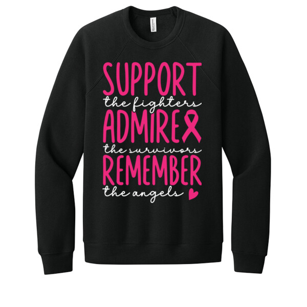Support Admire Remember - Unisex Premium Fleece Crew Sweatshirt Thumbnail