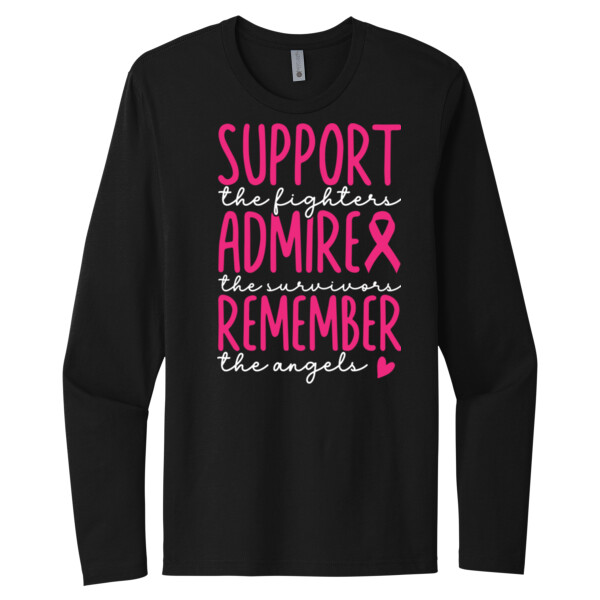 Support Admire Remember - Unisex Premium Cotton Long Sleeve T-Shirt Thumbnail