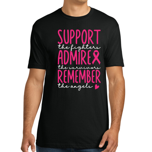 Support Admire Remember - Unisex Premium Cotton T-Shirt Thumbnail