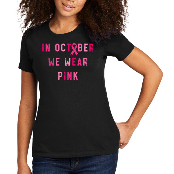 October We Wear Pink - Women's Premium Cotton T-Shirt Thumbnail