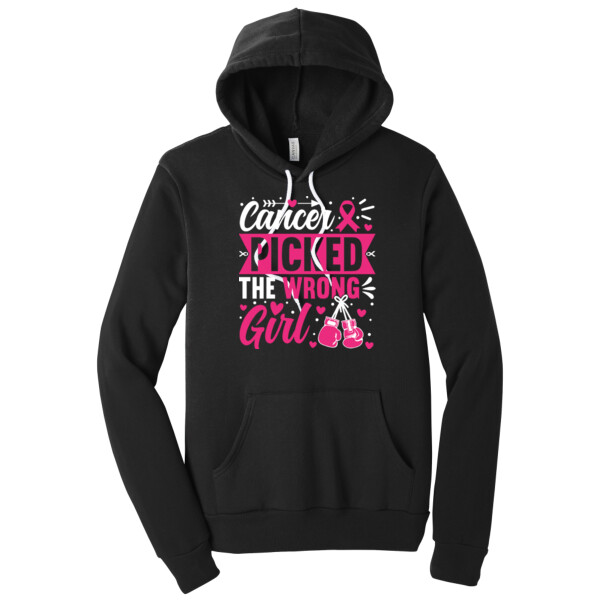 Cancer Picked The Wrong Girl - Unisex Premium Fleece Pullover Hoodie Thumbnail