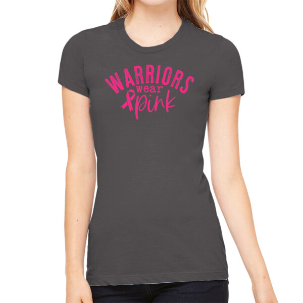 Warriors Wear Pink - Women's Premium Cotton Slim Fit T-Shirt Thumbnail