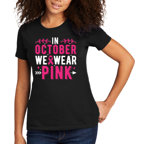 Wear Pink in October - Women's Premium Cotton T-Shirt Thumbnail