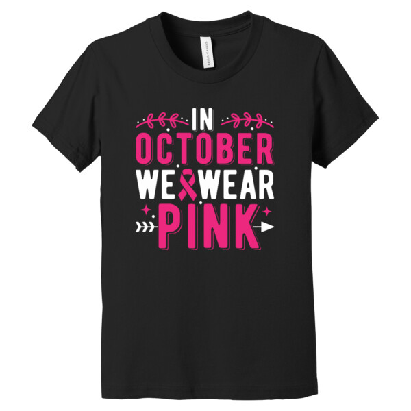 Wear Pink in October - Youth Premium Cotton T-Shirt Thumbnail