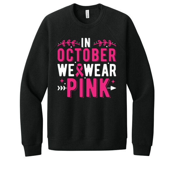 Wear Pink in October - Unisex Premium Fleece Crew Sweatshirt Thumbnail