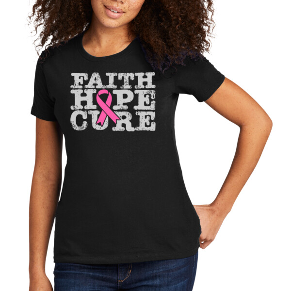 Faith Hope Cure - Women's Premium Cotton T-Shirt Thumbnail