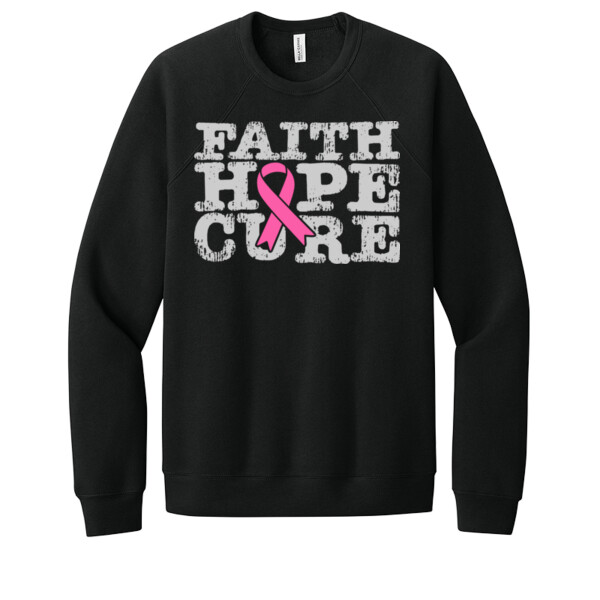 Faith Hope Cure - Unisex Premium Fleece Crew Sweatshirt Thumbnail