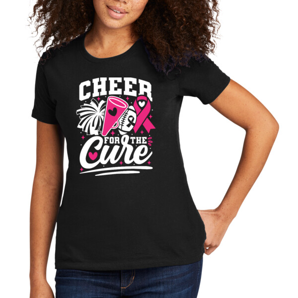 Cheer For the Cure - Women's Premium Cotton T-Shirt Thumbnail