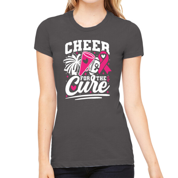 Cheer For the Cure - Women's Premium Cotton Slim Fit T-Shirt Thumbnail