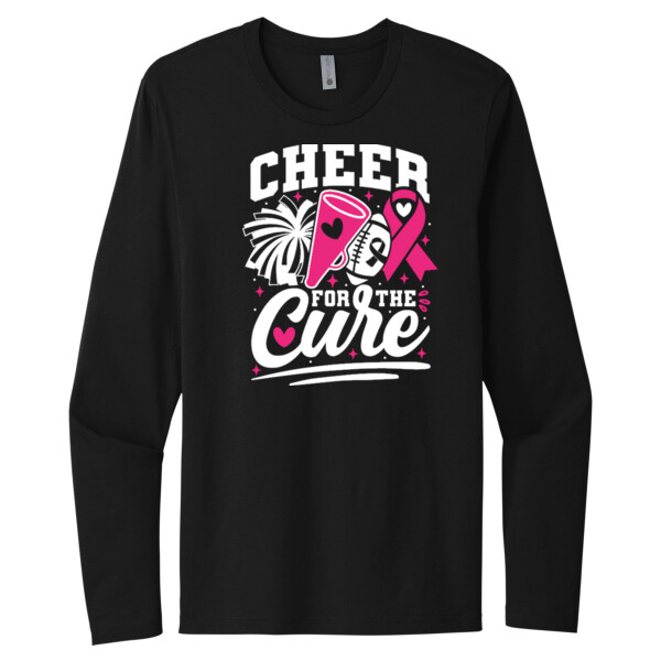 Cheer For the Cure - Unisex Premium Cotton Long Sleeve T-Shirt Thumbnail