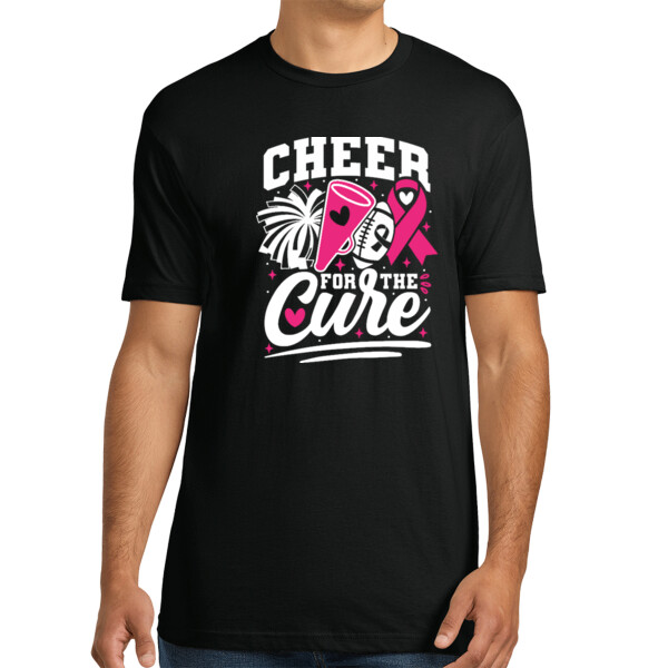Cheer For the Cure - Unisex Premium Cotton T-Shirt Thumbnail