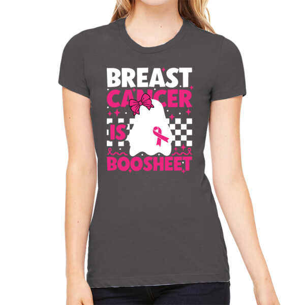 Breast Cancer is BS - Women's Premium Cotton Slim Fit T-Shirt Thumbnail
