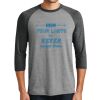 Unisex Tri-Blend 3/4 Sleeve Raglan T-Shirt Thumbnail