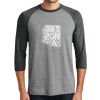 Unisex Tri-Blend 3/4 Sleeve Raglan T-Shirt Thumbnail