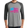 Unisex Tri-Blend 3/4 Sleeve Raglan T-Shirt Thumbnail