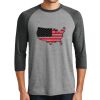 Unisex Tri-Blend 3/4 Sleeve Raglan T-Shirt Thumbnail